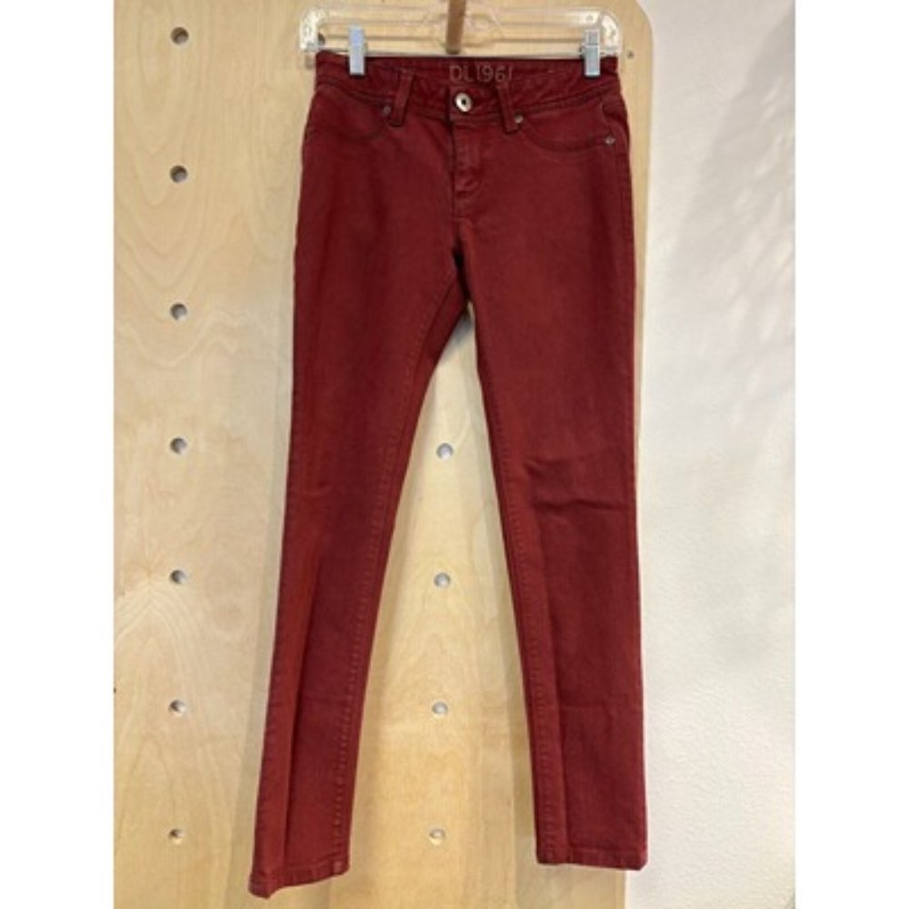 DL1961 Premium Denim Red Rust 4Way Stretch Emma Legging Skinny Jeans Size 25